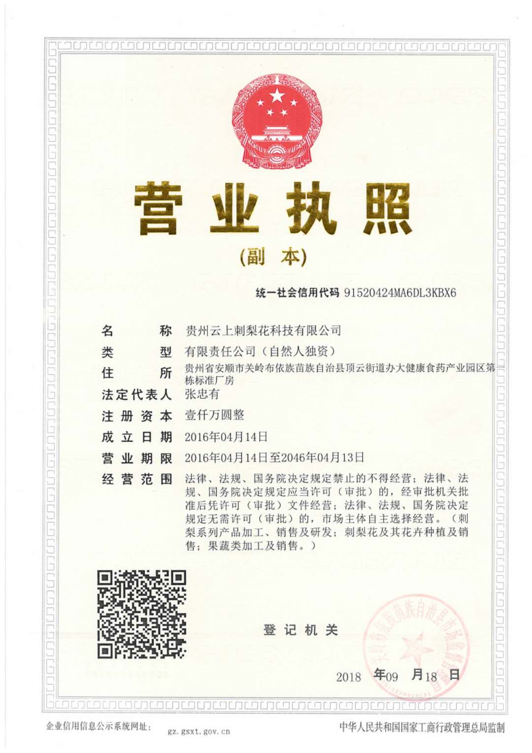 宴军刺梨产业分会会长
